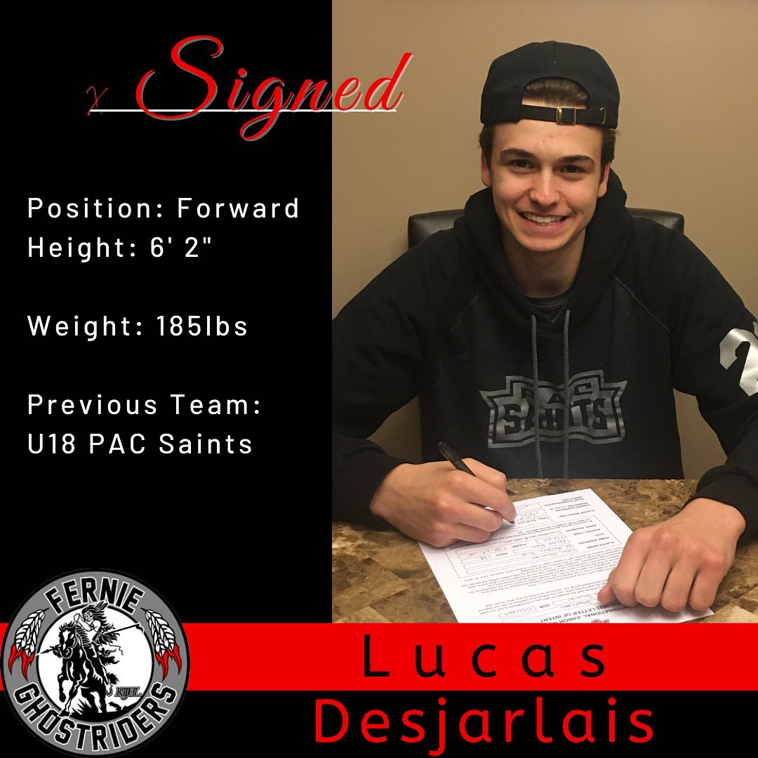The Fernie Ghostriders are pleased to announce that 2004-born forward @desjarlais_9 has signed an LOI for the upcoming 2022-23 season! 

Welcome to Fernie Lucas! #kijhl #fernie #bchockey